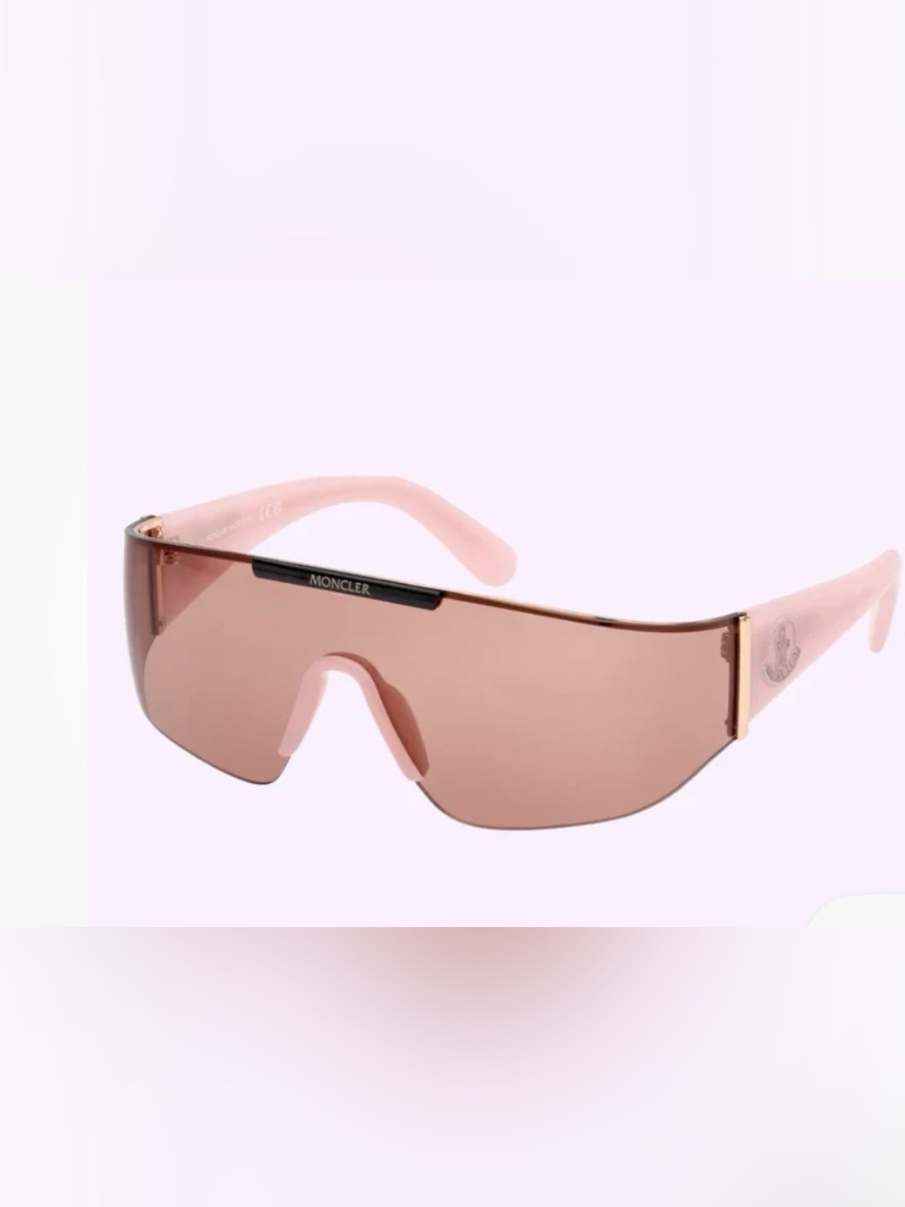 Authentic Moncler Ombrate ML0247 72E Pink and Gold Frames Smoky Lens Sunglasses